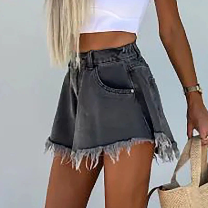 A-Line Denim Shorts