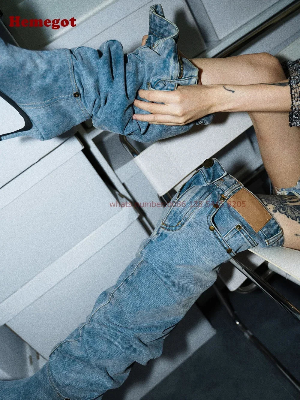 Toe Pleated Over The Knee Boots