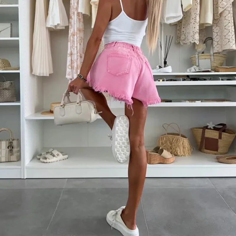 A-Line Denim Shorts