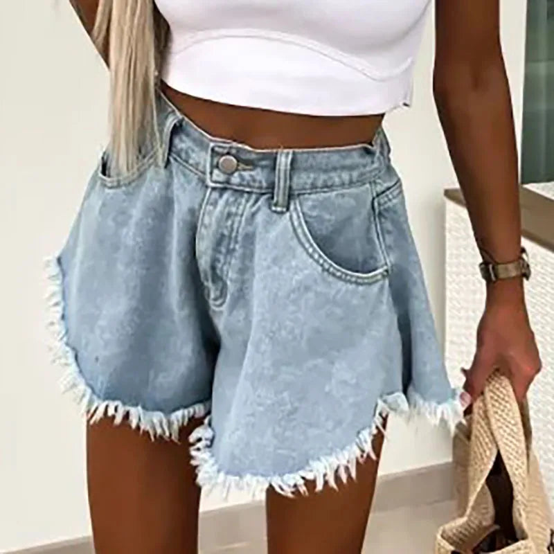 A-Line Denim Shorts