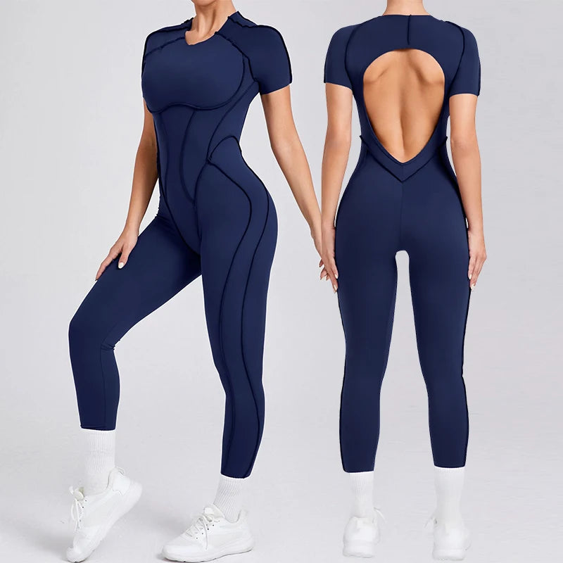 Jumpsuit Long Sleeves Fitness Overalls