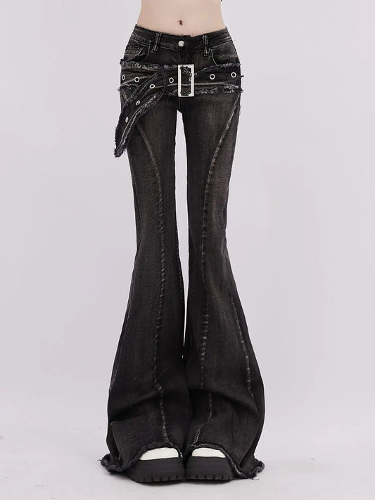 micro-flare  jeans