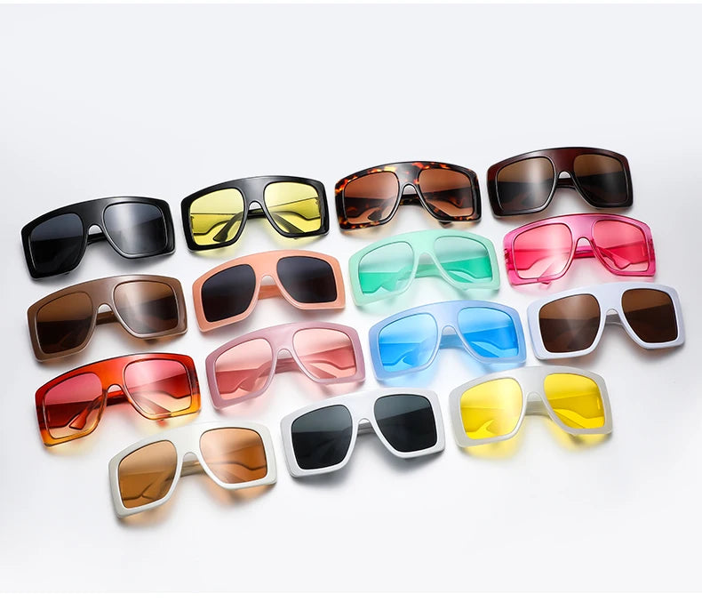 Oversized Punk Cycling Square Sunglasses