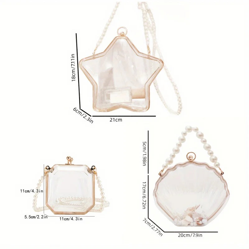 Clear Acrylic Shell Shaped Bag