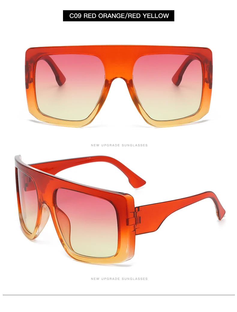 Oversized Punk Cycling Square Sunglasses