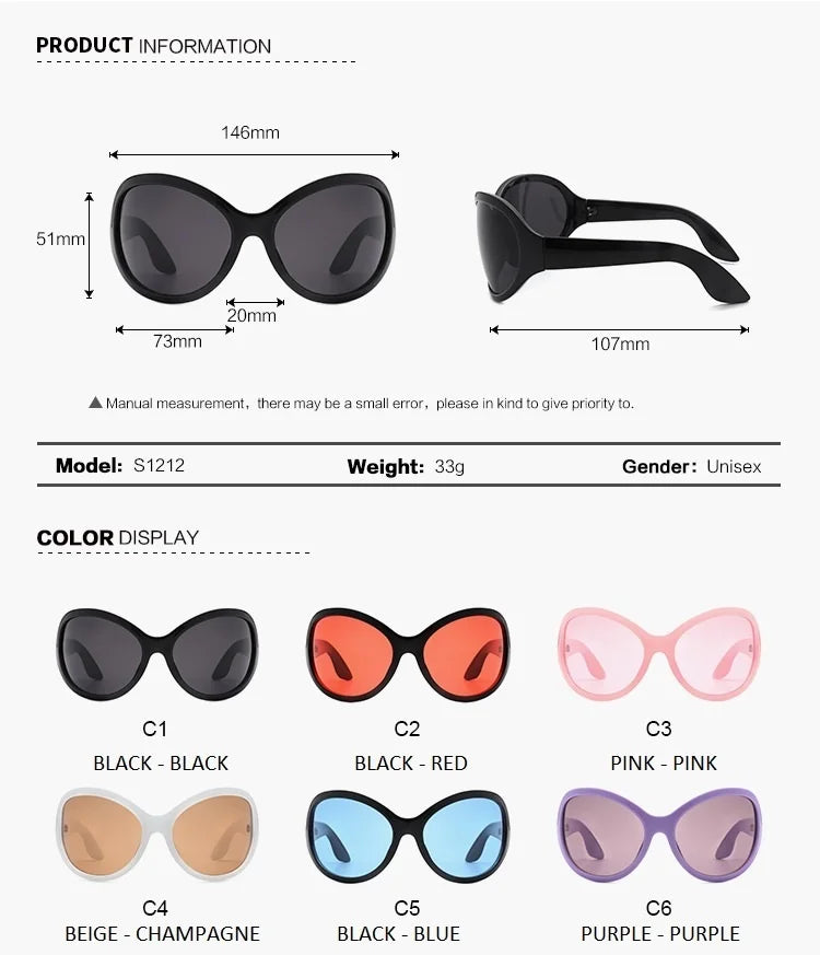 Oversized y2k Sunglasses