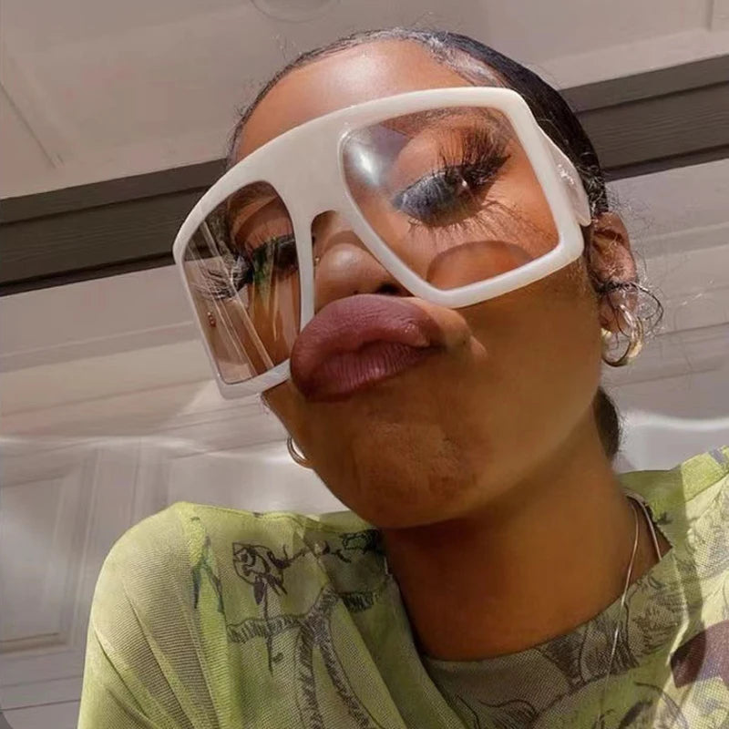 Oversized Punk Cycling Square Sunglasses