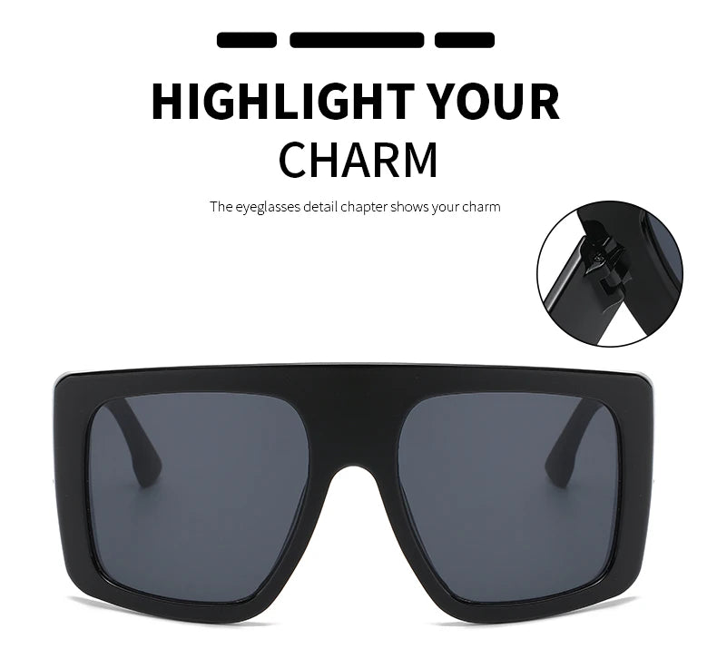 Oversized Punk Cycling Square Sunglasses