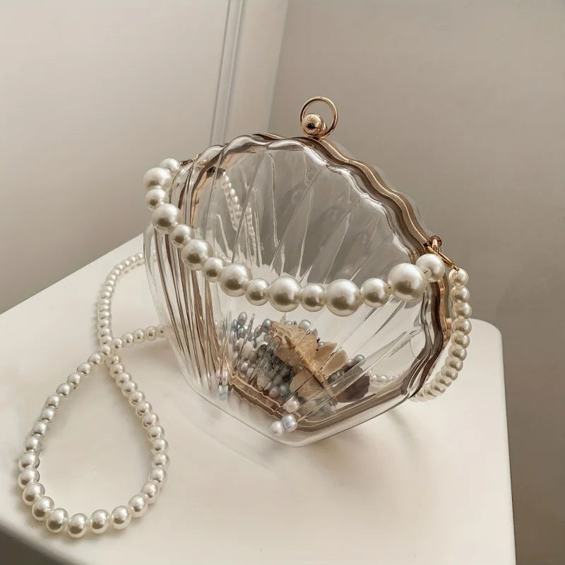 Clear Acrylic Shell Shaped Bag