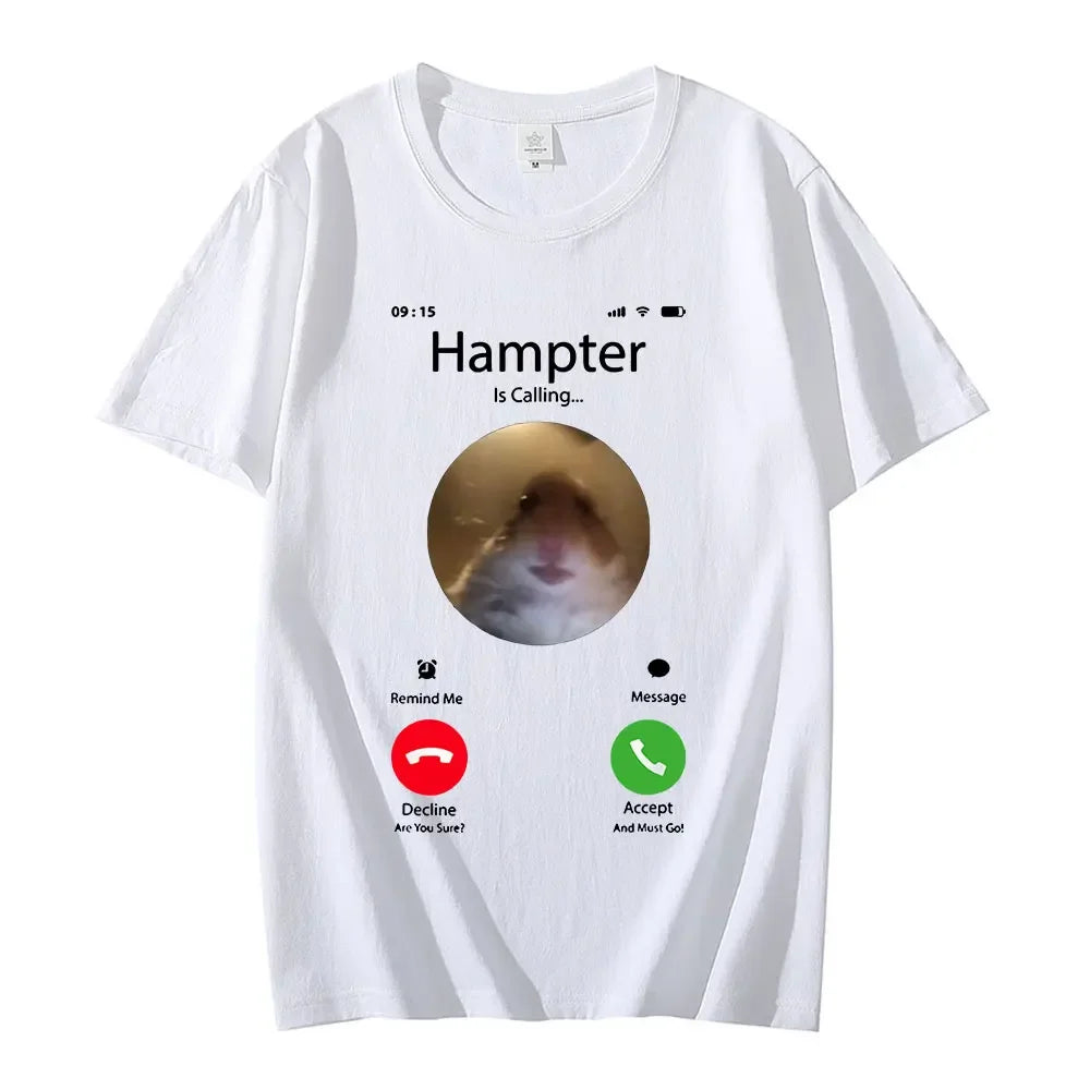 Hamster Staring Front Camera Hampter Calling T-shirt