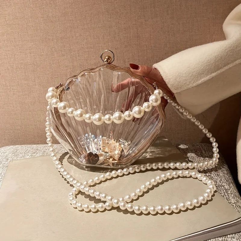 Clear Acrylic Shell Shaped Bag