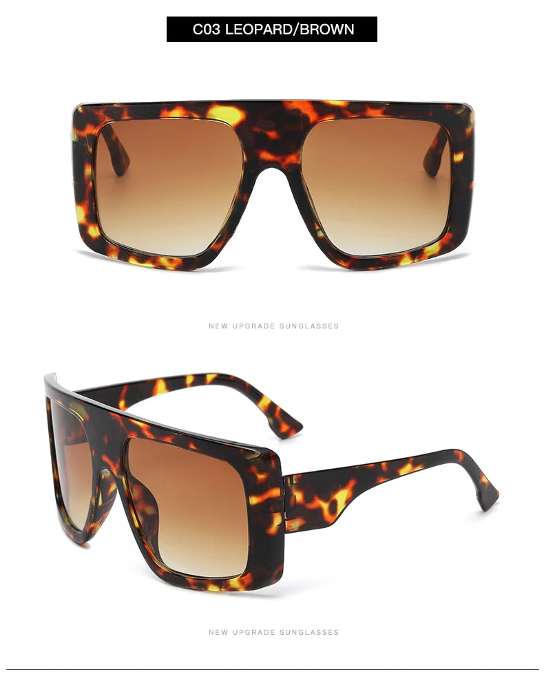 Oversized Punk Cycling Square Sunglasses