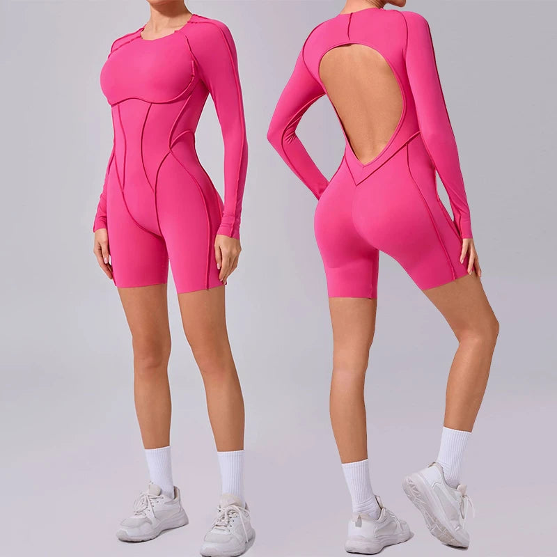 Jumpsuit Long Sleeves Fitness Overalls