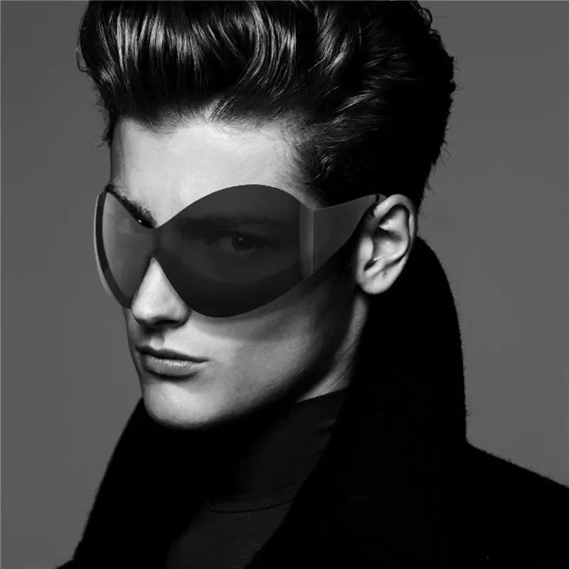 Oversized Punk Rimless Sunglasses