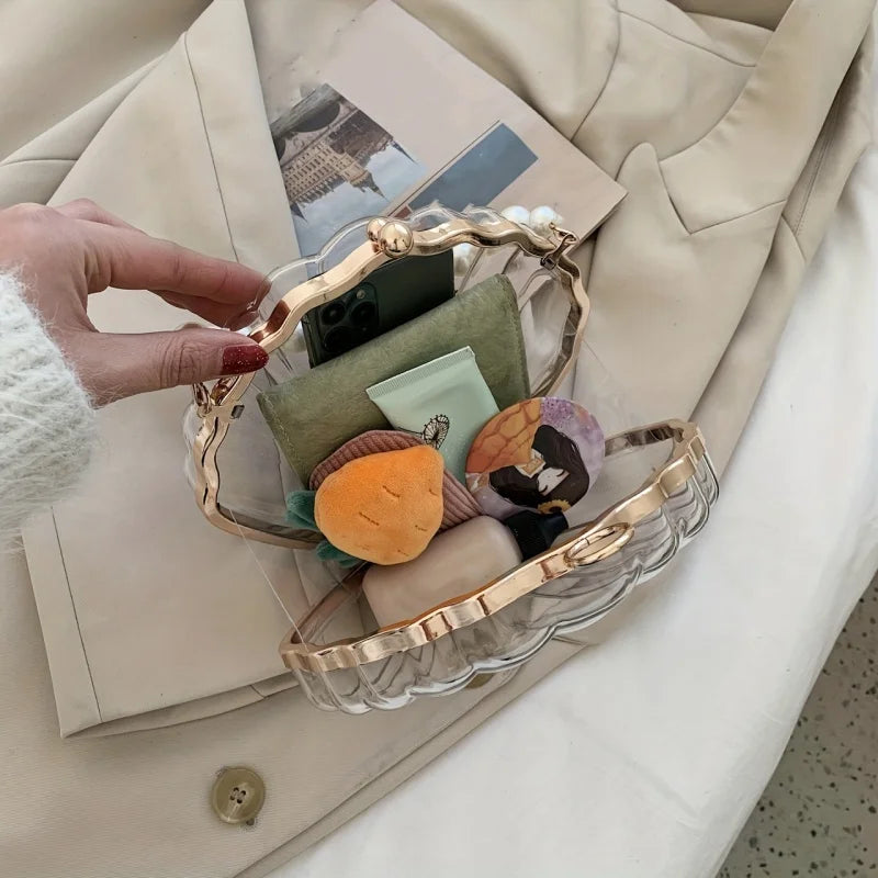 Clear Acrylic Shell Shaped Bag