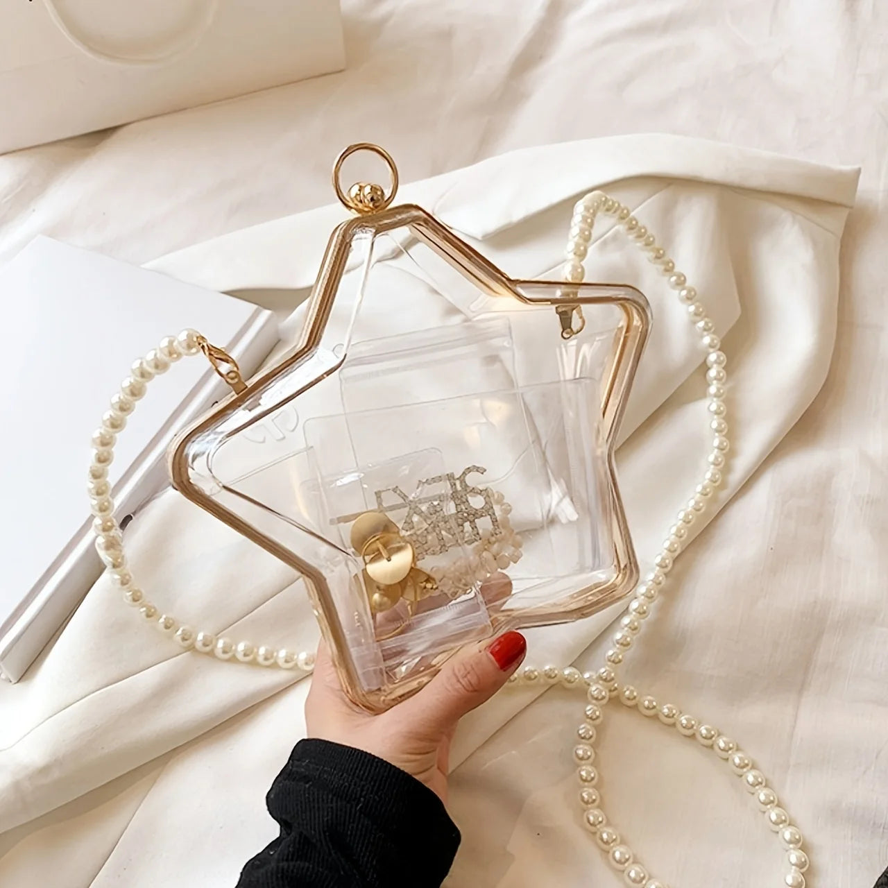 Clear Acrylic Shell Shaped Bag