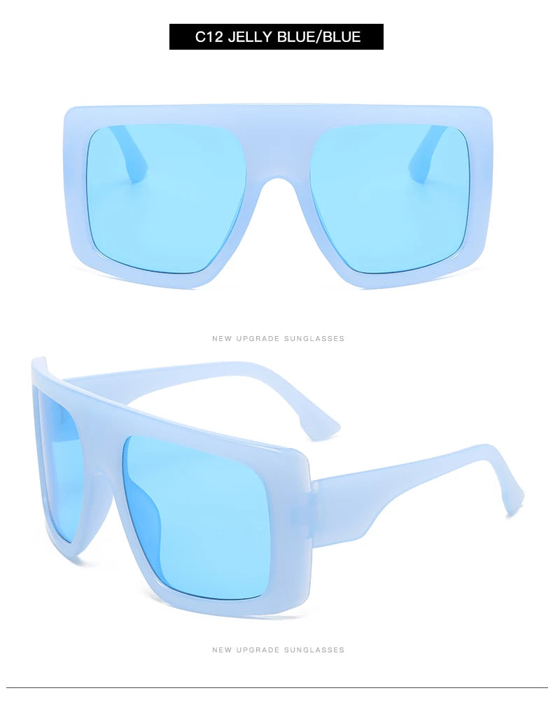 Oversized Punk Cycling Square Sunglasses