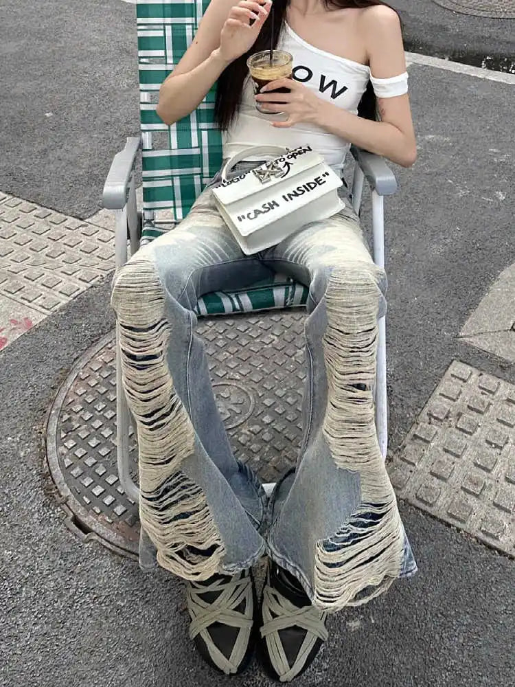 Core Abi Grunge Cyber Punk Flare Jean