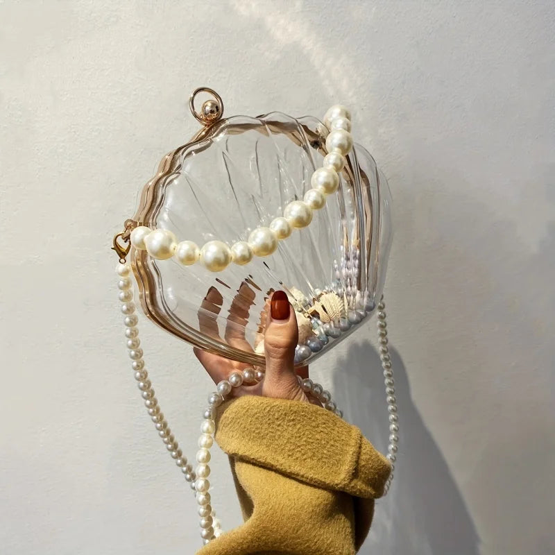 Clear Acrylic Shell Shaped Bag