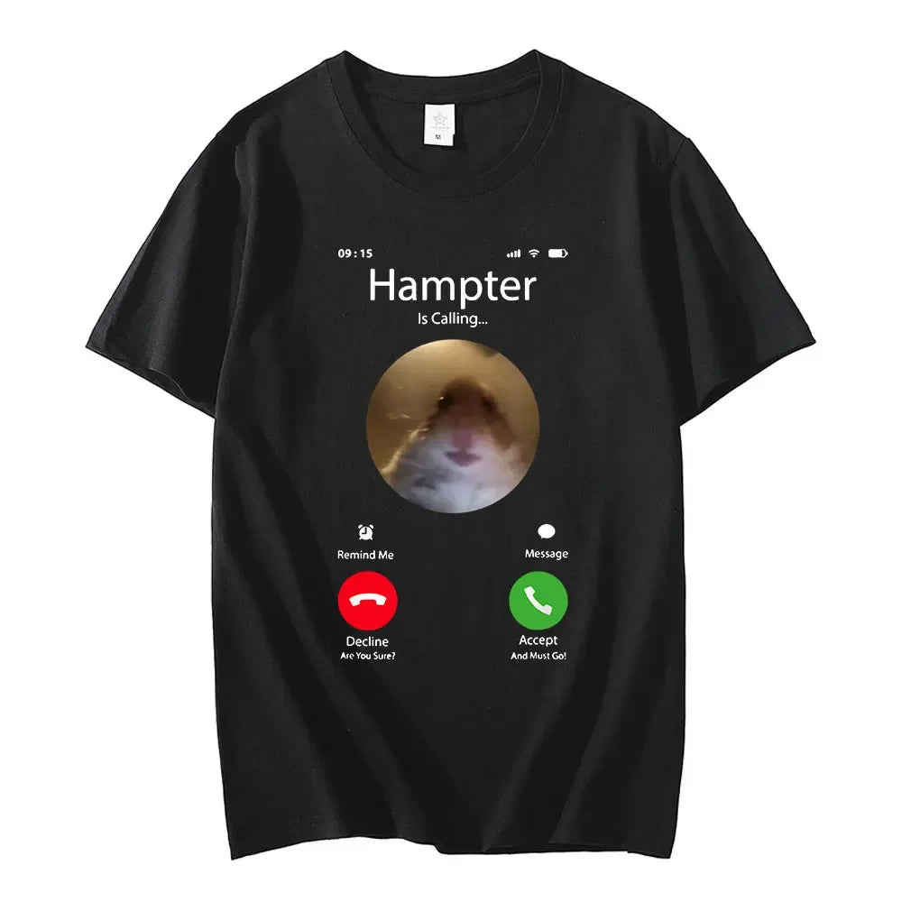 Hamster Staring Front Camera Hampter Calling T-shirt