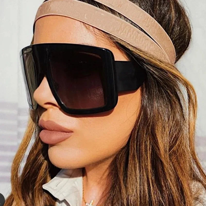 Oversized Punk Cycling Square Sunglasses