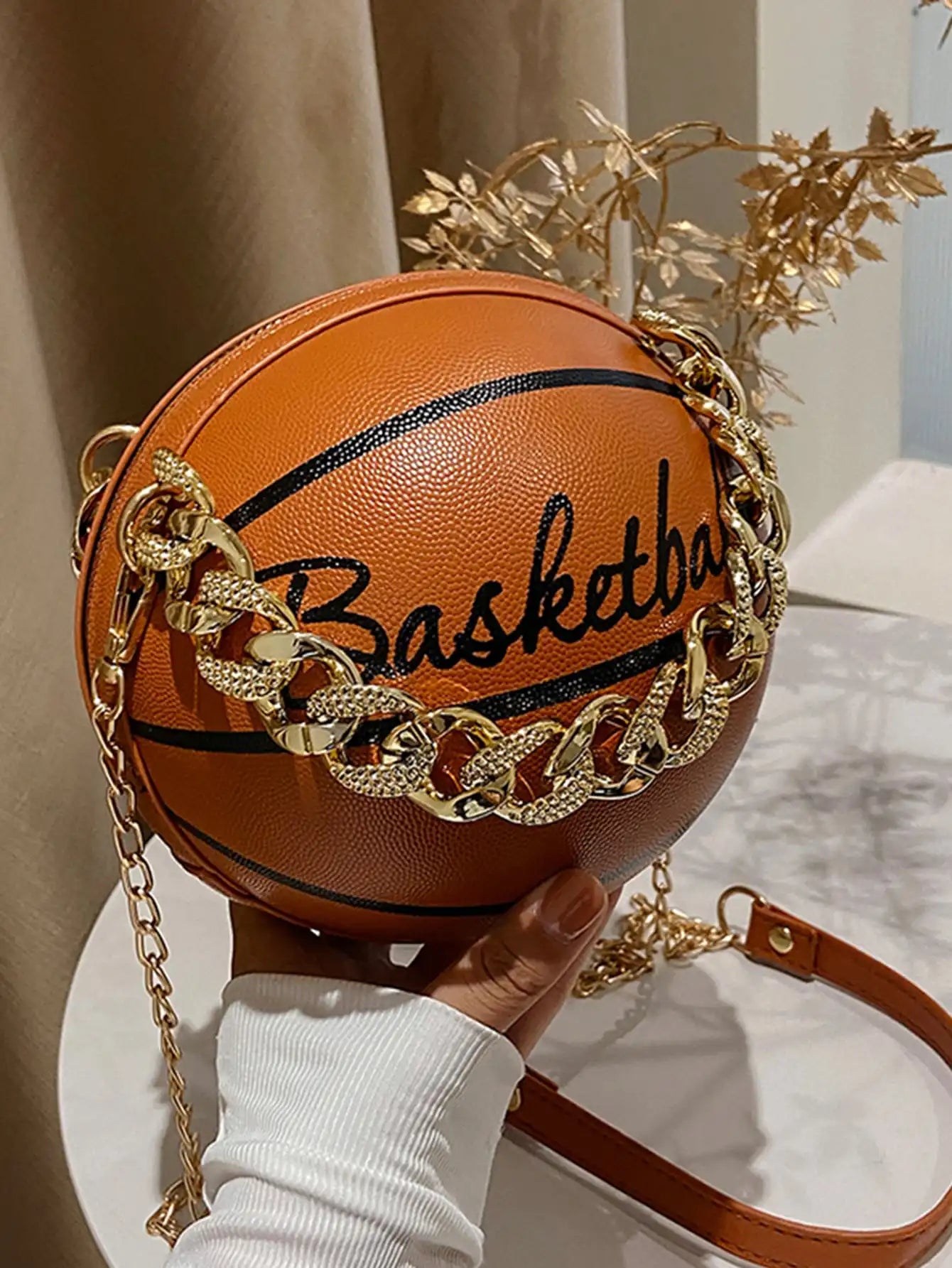 Mini Basketball Design Chain Circle Bag