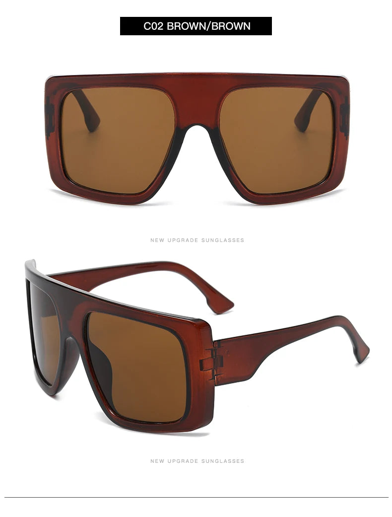 Oversized Punk Cycling Square Sunglasses