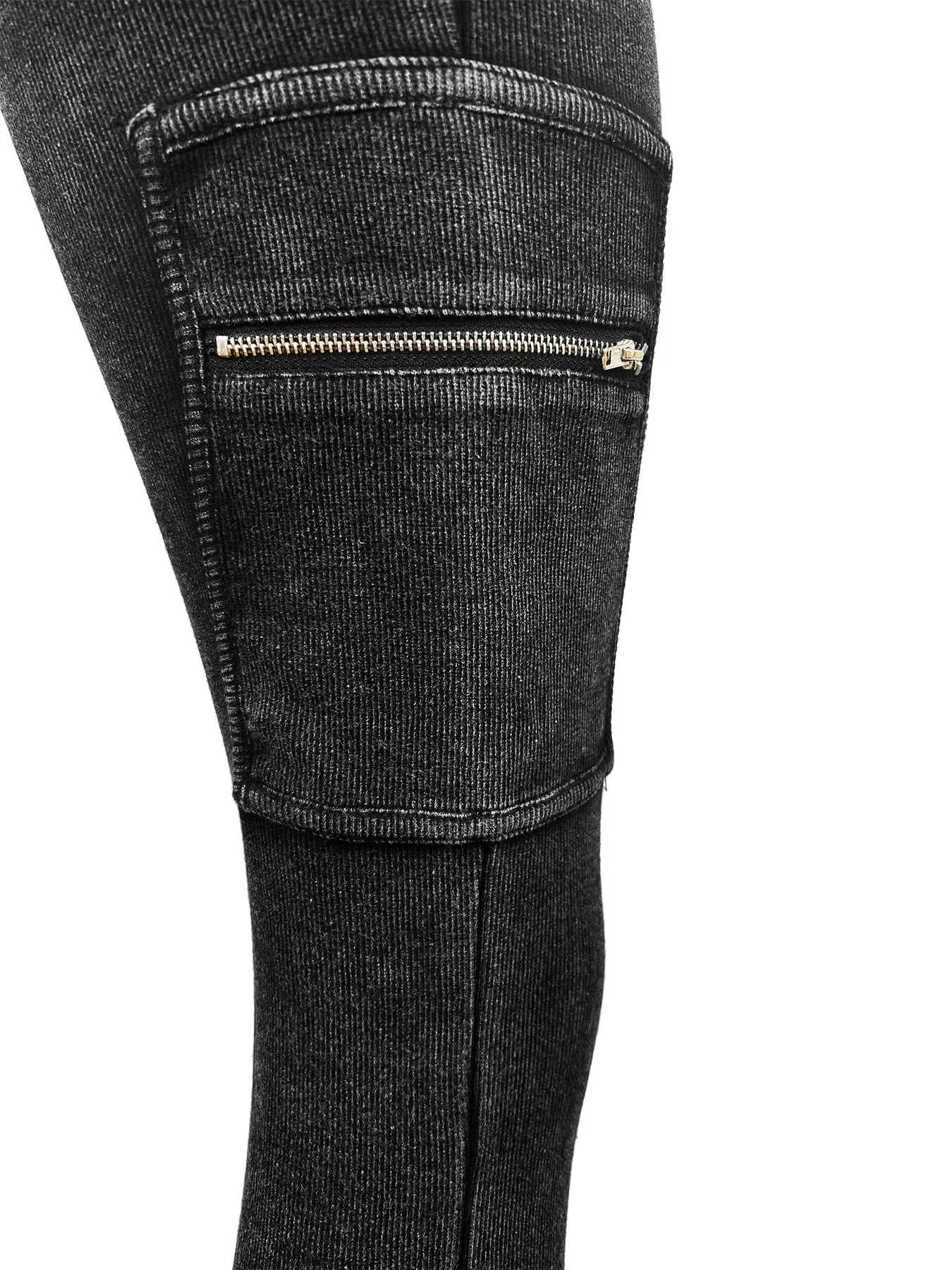 Pocket Single Sleeve Pickling Old Skinny Jumpsuit