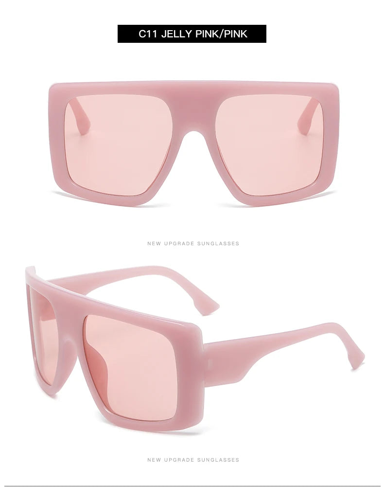 Oversized Punk Cycling Square Sunglasses
