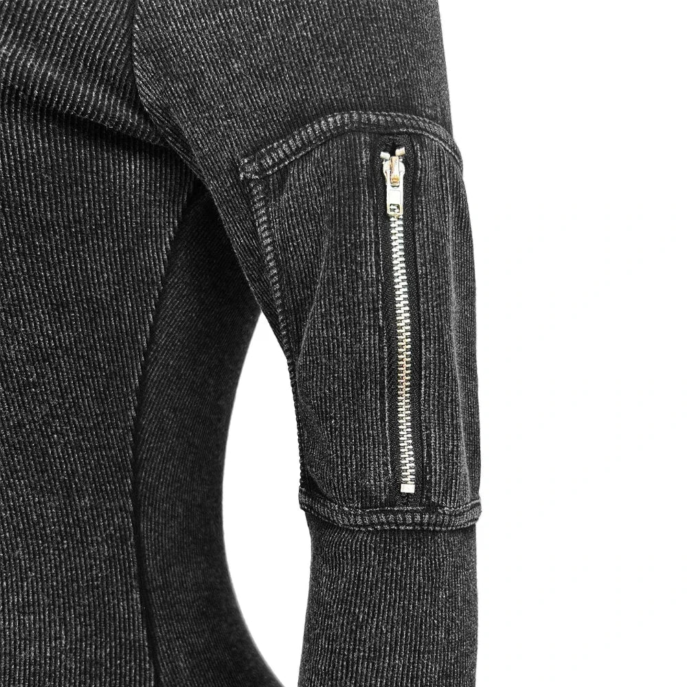 Pocket Single Sleeve Pickling Old Skinny Jumpsuit