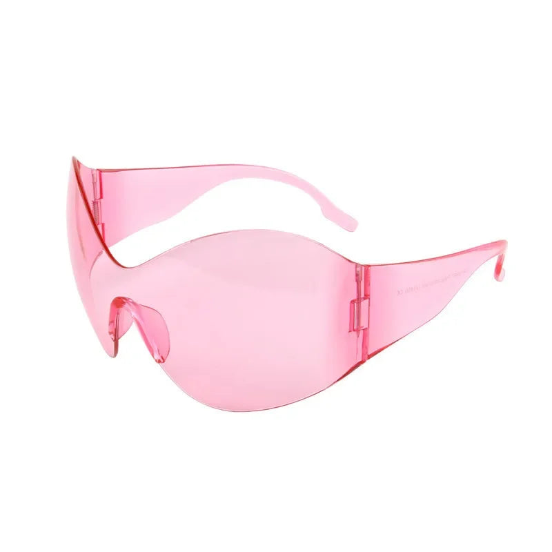 Oversized Punk Rimless Sunglasses
