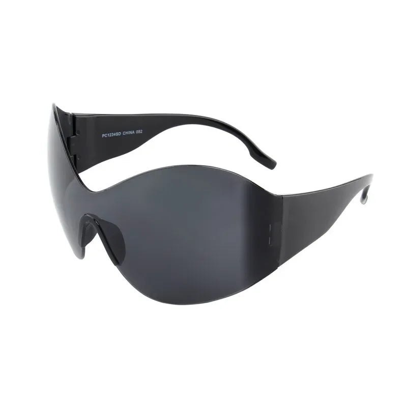 Oversized Punk Rimless Sunglasses