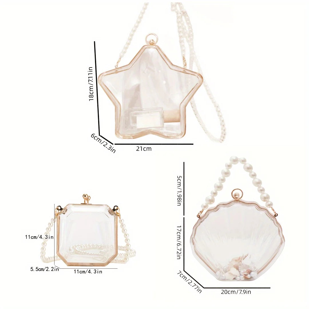 Clear Acrylic Shell Shaped Bag